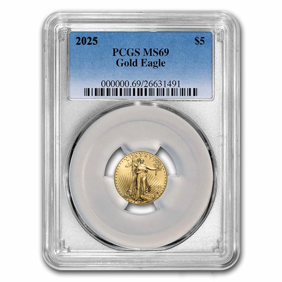 2025 1/10 oz American Gold Eagle MS-69 PCGS 2025 1/10 oz American Gold Eagle MS-69 PCGS