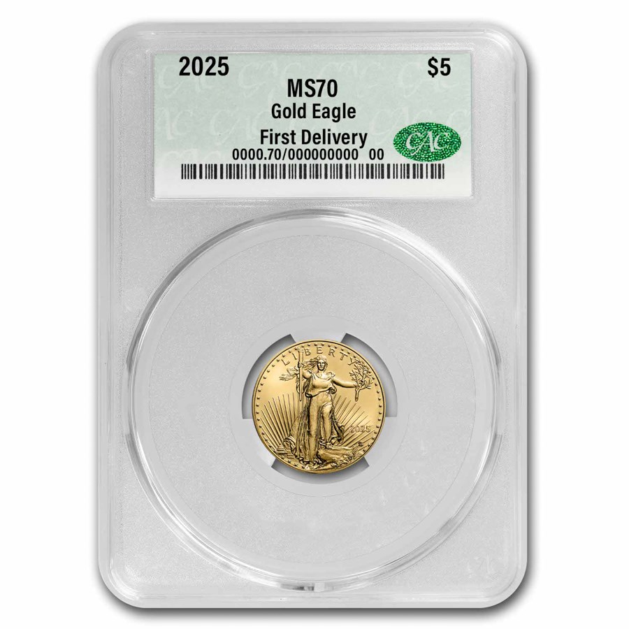 2025 1/10 oz American Gold Eagle MS-70 CAC (First Delivery)