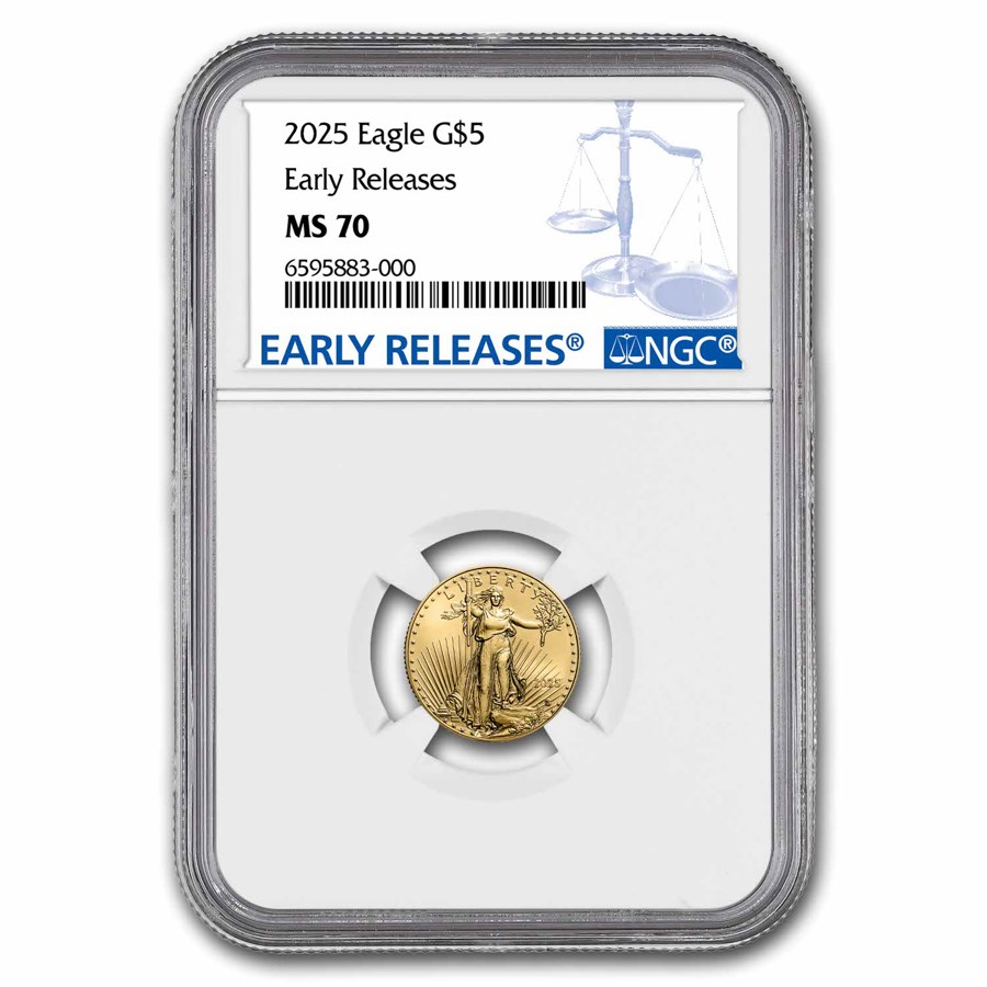 2025 1/10 oz American Gold Eagle MS-70 NGC (Early Releases)