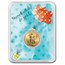 2025 1/10 oz Gold Eagle - w/Happy Birthday, Balloons Card, In TEP