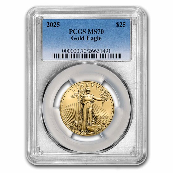 2025 1/2 oz American Gold Eagle MS-70 PCGS 2025 1/2 oz American Gold Eagle MS-70 PCGS