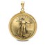 2025 1/2 oz Gold Eagle Pendant (Diamond-ScrewTop Bezel)