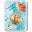 2025 1/2 oz Gold Eagle - w/Happy Birthday, Balloons Card, In TEP
