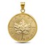 2025 1/2 oz Gold Maple Pendant (Plain-Front Bezel)