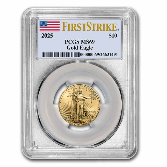 2025 1/4 oz American Gold Eagle MS-69 PCGS (FirstStrike®) 2025 1/4 oz American Gold Eagle MS-69 PCGS (FirstStrike®)