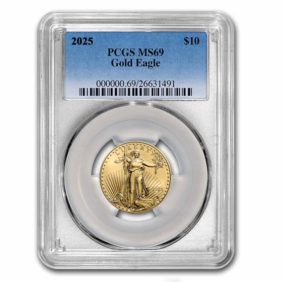 2025 1/4 oz American Gold Eagle MS-69 PCGS 2025 1/4 oz American Gold Eagle MS-69 PCGS