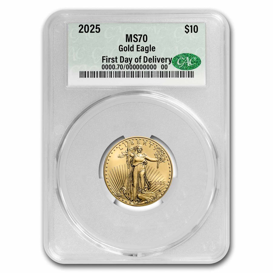 2025 1/4 oz American Gold Eagle MS-70 CAC (First Day of Delivery)