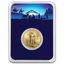 2025 1/4 oz American Gold Eagle - w/Starry Night Nativity Card