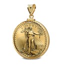 2025 1/4 oz Gold Eagle Pendant (Diamond-ScrewTop Bezel)