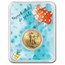 2025 1/4 oz Gold Eagle - w/Happy Birthday, Balloons Card, In TEP