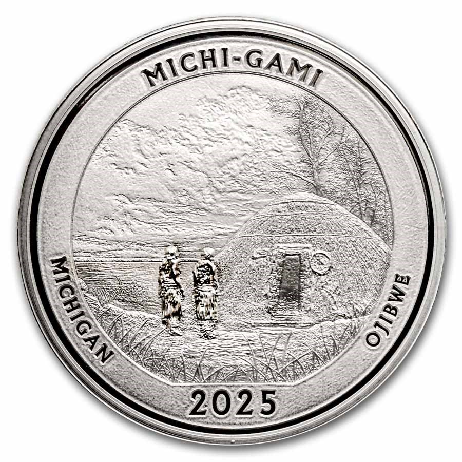 2025 1 oz Ag NATB Michigan Wigwam Lake Michigan (Box/COA)