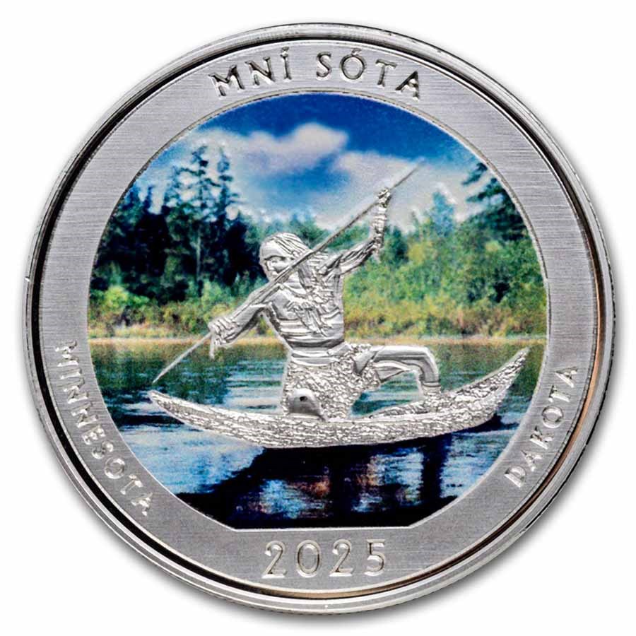 2025 1 oz Ag NATB Minnesota Voyageurs National Park (Colorized)