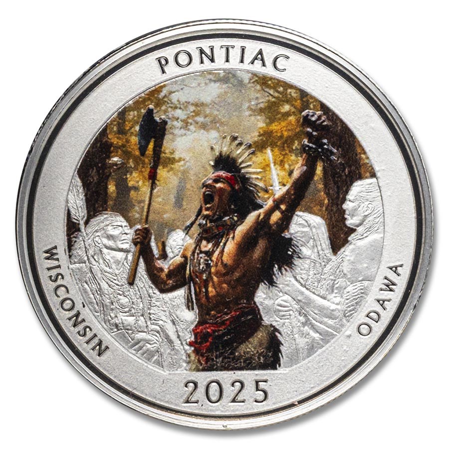 2025 1 oz Ag NATB Wisconsin Odawa Apostle Isands (Colorized)