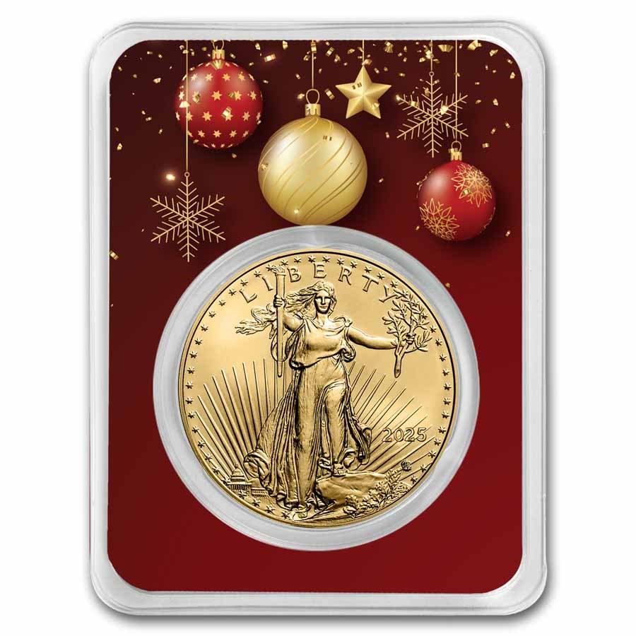 2025 1 oz American Gold Eagle - w/Red Ornaments