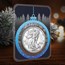 2025 1 oz American Silver Eagle - w/Blue Christmas Ornament Card