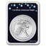 2025 1 oz American Silver Eagle - w/Blue Christmas Ornament Card