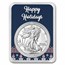 2025 1 oz American Silver Eagle - w/Happy Holidays Snowmen Card