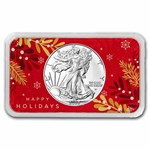2025 1 oz American Silver Eagle - w/Premium Case, Happy Holidays