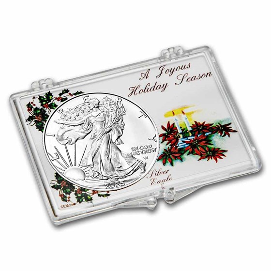 2025 1 oz American Silver Eagle - w/Snap-Lock, Joyous Holiday 2025 1 oz American Silver Eagle - w/Snap-Lock, Joyous Holiday