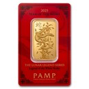 2025 1 oz Gold Bar - PAMP Lunar Legends White Snake (In Assay)