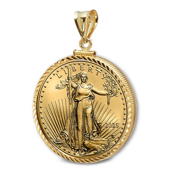2025 1 oz Gold Eagle Pendant (Diamond-ScrewTop Bezel) 2025 1 oz Gold Eagle Pendant (Diamond-ScrewTop Bezel)