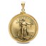 2025 1 oz Gold Eagle Pendant (Diamond-ScrewTop Bezel)
