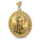 2025 1 oz Gold Eagle Pendant (Rope-ScrewTop Bezel)