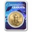 2025 1 oz Gold Eagle - w/Celebrate Graduate Card, In TEP