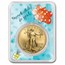 2025 1 oz Gold Eagle - w/Happy Birthday, Balloons Card, In TEP