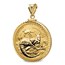 2025 1 oz Gold Kangaroo Pendant (Diamond-ScrewTop Bezel)