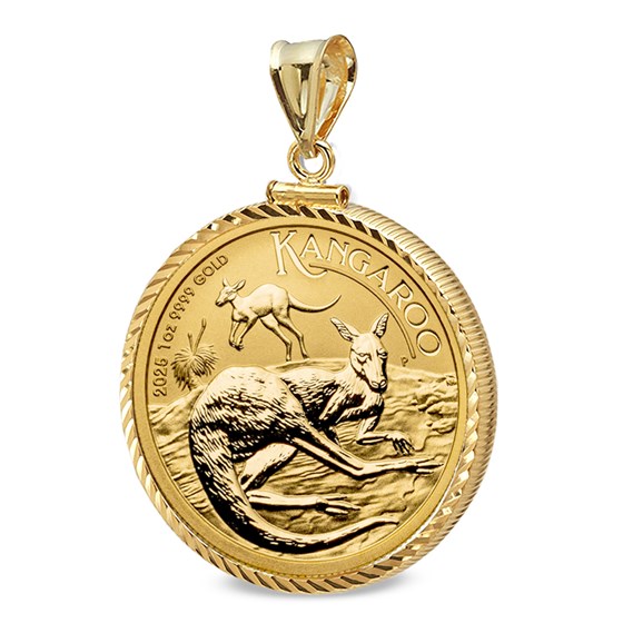 2025 1 oz Gold Kangaroo Pendant (Diamond-ScrewTop Bezel) 2025 1 oz Gold Kangaroo Pendant (Diamond-ScrewTop Bezel)