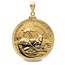 2025 1 oz Gold Kangaroo Pendant (Diamond-ScrewTop Bezel)