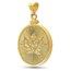2025 1 oz Gold Maple Pendant (Plain-Front Bezel)