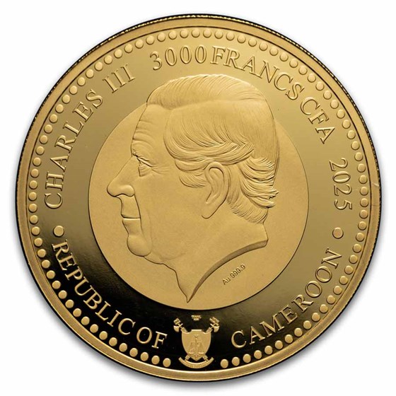 2025 1 oz Gold World Famous Dogs - Border Collie