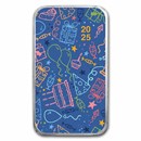 2025 1 oz Silver Colorized Bar - APMEX (Birthday Celebration)