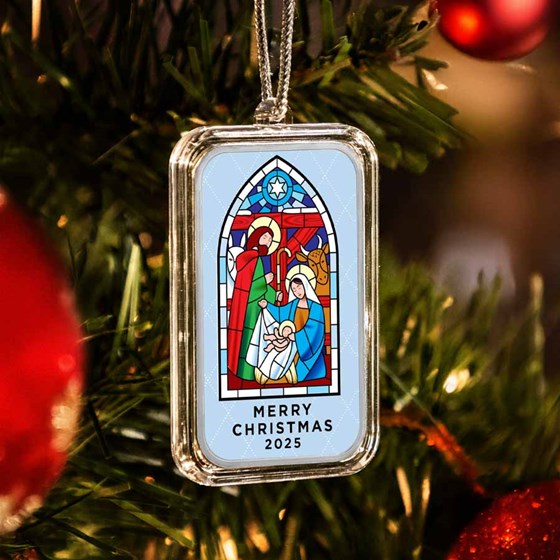 2025 1 oz Silver Colorized Bar - Stained Glass Nativity 2025 1 oz Silver Colorized Bar - Stained Glass Nativity