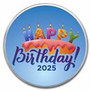 2025 1 oz Silver Colorized Round - APMEX (Birthday Candles)