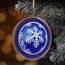2025 1 oz Silver Colorized Round - Blue Snowflake Ornament