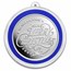 2025 1 oz Silver Colorized Round - Blue Snowflake Ornament