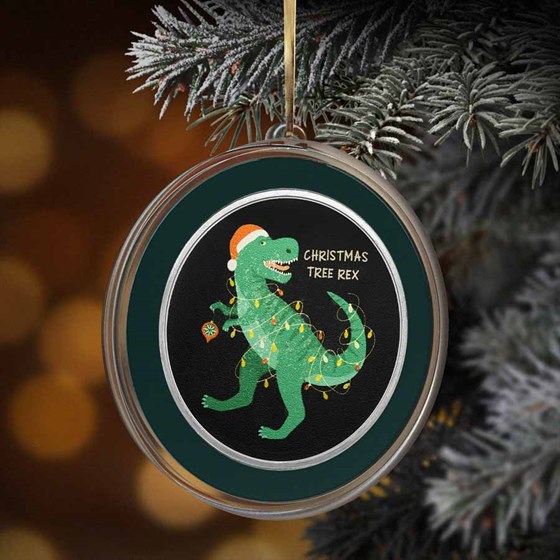 2025 1 oz Silver Colorized Round - Christmas Tree Rex
