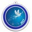 2025 1 oz Silver Colorized Round - Dove Snowflakes