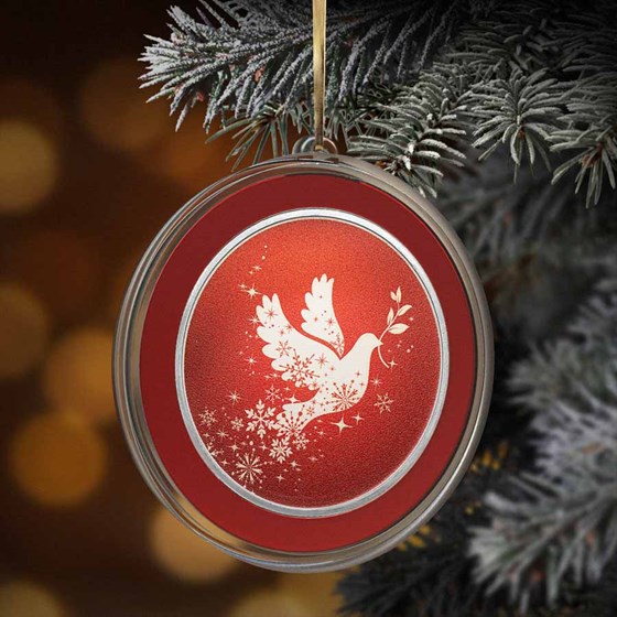 2025 1 oz Silver Colorized Round - Festive Dove of Peace