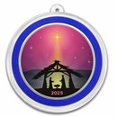 2025 1 oz Silver Colorized Round - Jesus In The Manger Purple