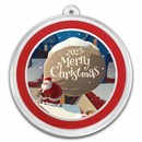 2025 1 oz Silver Colorized Round - Rooftop Santa