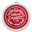 2025 1 oz Silver Colorized Round - Rosy Red Merry Christmas