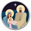 2025 1 oz Silver Colorized Round - Starry Night Angel & Nativity