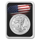 2025 1 oz Silver Eagle - w/American Flag, Black Card, In TEP