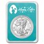 2025 1 oz Silver Eagle - w/Happy Easter, Easter Eggs Card, In TEP