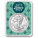 2025 1 oz Silver Eagle - w/Happy Father's Day, Argyle, In TEP