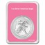 2025 1 oz Silver Eagle - w/Happy Mother's Day, Pink Card, In TEP